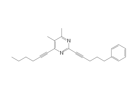 4-Hex-1-ynyl-5,6-dimethyl-2-(5-phenylpent-1-ynyl)pyrimidine