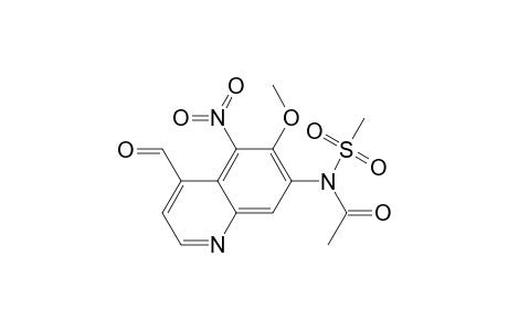 N-(4-formyl-6-methoxy-5-nitro-7-quinolinyl)-N-methylsulfonylacetamide