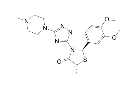 (Trans)-2-(3,4-dimethoxyphenyl)-5-methyl-3-[3-(4-methylpiperazin-1-yl)-1H-1,2,4-triazol-5-yl]-1,3-thiazolidin-4-one