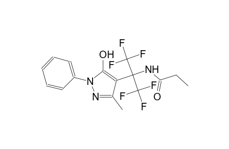 N-[2,2,2-Trifluoro-1-(5-hydroxy-3-methyl-1-phenyl-1H-pyrazol-4-yl)-1-(trifluoromethyl)ethyl]propanamide