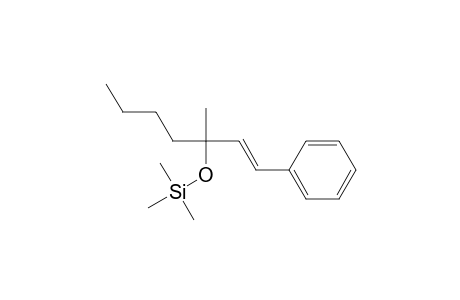 1-Phenyl-3-((trimethylsilyl)oxy)-3-methylheptene