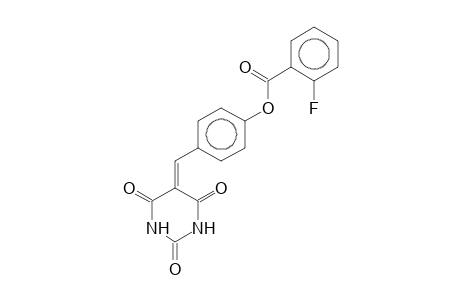 4-[(2,4,6-Trioxotetrahydro-5(2H)-pyrimidinylidene)methyl]phenyl 2-fluorobenzoate