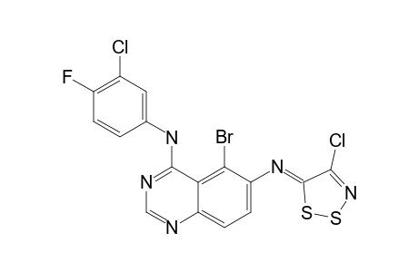 (Z)-5-BROMO-N(4)-(3-CHLORO-4-FLUOROPHENYL)-N(6)-(4-CHLORO-5H-1,2,3-DITHIAZOL-5-YLIDENE)-QUINAZOLINE-4,6-DIAMINE