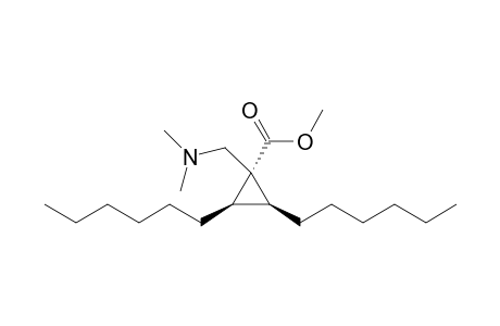 t-2,t-3-dihexyl-1-(dimethylaminomethyl)-r-1-(methoxycarbonyl)cyclopropane