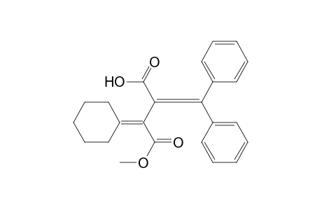 2-cyclohexylidene-3-(diphenylmethylene)succinic acid, 1-methyl ester