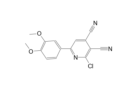 3,4-pyridinedicarbonitrile, 2-chloro-6-(3,4-dimethoxyphenyl)-