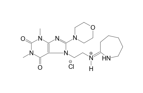 1H-purine-7-ethanaminium, N-[(2E)-hexahydro-2H-azepin-2-ylidene]-2,3,6,7-tetrahydro-1,3-dimethyl-8-(4-morpholinyl)-2,6-dioxo-, chloride