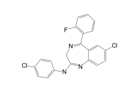 2-(PARA-CHLOROAMINOPHENYL)-3H-5-(ORTHO-FLUOROPHENYL)-7-CHLORO-1,4-BENZODIAZEPINE