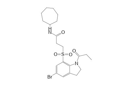 propanamide, 3-[[5-bromo-2,3-dihydro-1-(1-oxopropyl)-1H-indol-7-yl]sulfonyl]-N-cycloheptyl-
