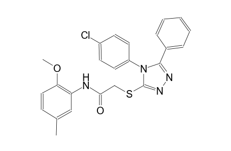 2-{[4-(4-chlorophenyl)-5-phenyl-4H-1,2,4-triazol-3-yl]sulfanyl}-N-(2-methoxy-5-methylphenyl)acetamide