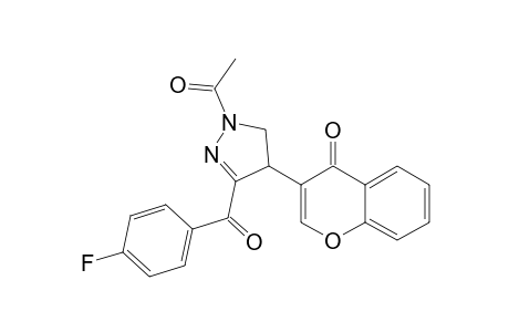 1-ACETYL-4-(3-CHROMONYL)-3-(4-FLUOROBENZOYL)-2-PYRAZOLINE