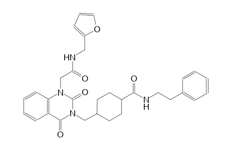 4-[(1-{2-[(2-furylmethyl)amino]-2-oxoethyl}-2,4-dioxo-1,4-dihydro-3(2H)-quinazolinyl)methyl]-N-(2-phenylethyl)cyclohexanecarboxamide