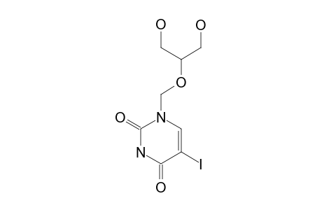 1-[(2-hydroxy-1-methylol-ethoxy)methyl]-5-iodo-pyrimidine-2,4-quinone