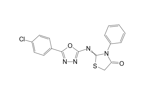 2-((5-(4-Chlorophenyl)-1,3,4-oxadiazol-2-yl)imino)-3-phenylthiazolidin-4-one