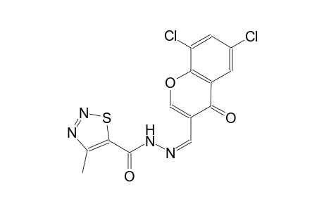 N'-[(Z)-(6,8-dichloro-4-oxo-4H-chromen-3-yl)methylidene]-4-methyl-1,2,3-thiadiazole-5-carbohydrazide