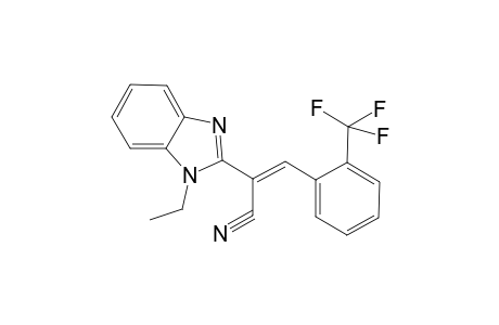 (E)-2-(1-ethyl-2-benzimidazolyl)-3-[2-(trifluoromethyl)phenyl]-2-propenenitrile