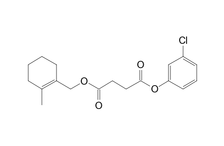 Succinic acid, 3-chlorophenyl (2-methylcyclohex-1-en-1-yl)methyl ester