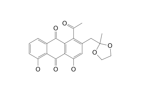 1-ACETYL-4,5-DIHYDROXY-2-[(2-METHYL-1,3-DIOXOLAN-2-YL)-METHYL]-ANTHRAQUINONE