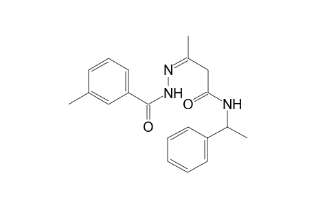 Butanamide, 3-(3-methylbenzoylhydrazono)-N-(1-phenylethyl)-