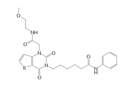 6-(1-{2-[(2-methoxyethyl)amino]-2-oxoethyl}-2,4-dioxo-1,4-dihydrothieno[3,2-d]pyrimidin-3(2H)-yl)-N-phenylhexanamide