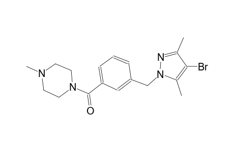 1-{3-[(4-bromo-3,5-dimethyl-1H-pyrazol-1-yl)methyl]benzoyl}-4-methylpiperazine