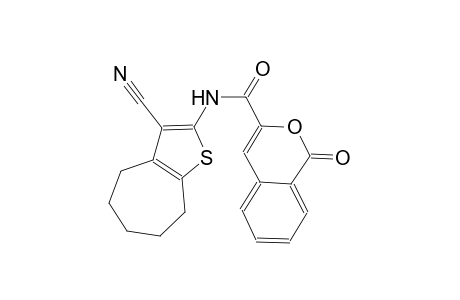 N-(3-cyano-5,6,7,8-tetrahydro-4H-cyclohepta[b]thien-2-yl)-1-oxo-1H-2-benzopyran-3-carboxamide