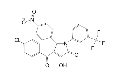 4-(4-chlorobenzoyl)-3-hydroxy-5-(4-nitrophenyl)-1-[3-(trifluoromethyl)phenyl]-1,5-dihydro-2H-pyrrol-2-one