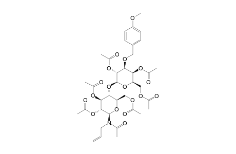 N-ACETYL-N-ALLYL-2,4,6-TRI-O-ACETYL-3-O-(4-METHOXYBENZYL)-BETA-D-GALACTOPYRANOSYL-(1->4)-2,3,6-TRI-O-ACETYL-BETA-D-GLUCOPYRANOSYLAMINE