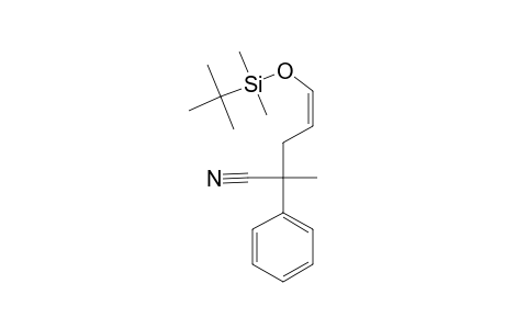 (Z)-5-(tert-butyl-dimethylsilyl)oxy-2-methyl-2-phenylpent-4-enenitrile