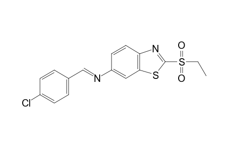 6-(p-chlorobenzylideneamino)-2-(ethylsulfonyl)benzothiazole