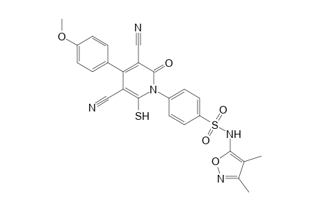 4-[3,5-dicyano-6-mercapto-4-(4-methoxyphenyl)-2-oxopyridin-1(2H)-yl]-N-(3,4-dimethylisoxazol-5-yl)benzenesulfonamide