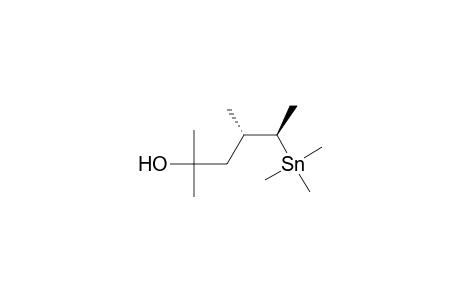 2-Hexanol, 2,4-dimethyl-5-(trimethylstannyl)-, (R*,S*)-(.+-.)-