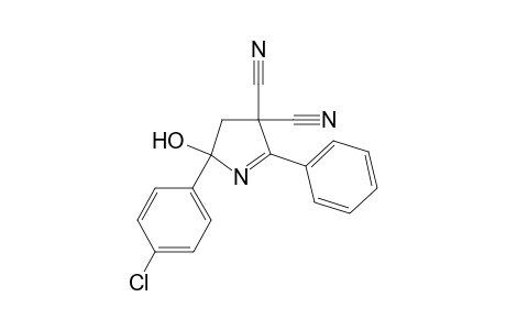 5-(4-Chlorophenyl)-4,5-dihydro-5-hydroxy-2-phenyl-3H-pyrrole-3,3-dicarbonitrile