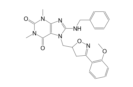 8-(benzylamino)-7-{[3-(2-methoxyphenyl)-4,5-dihydro-5-isoxazolyl]methyl}-1,3-dimethyl-3,7-dihydro-1H-purine-2,6-dione