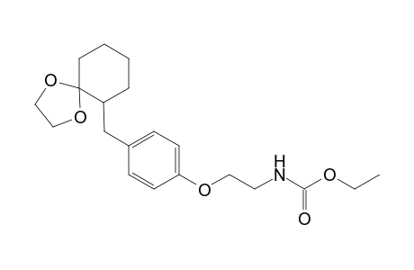 Ethyl N-[2-[4-(1,4-dioxaspiro[4.5]decan-10-ylmethyl)phenoxy]ethyl]carbamate