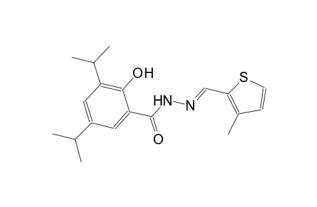 2-hydroxy-3,5-diisopropyl-N'-[(E)-(3-methyl-2-thienyl)methylidene]benzohydrazide
