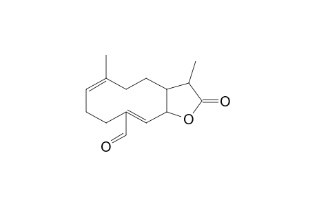 3,6-Dimethyl-10-formylcyclodeca-6,10-dieno[3,4-b]tetrahydrofuran-2-one