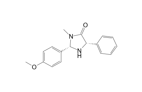 4-Imidazolidinone, 2-(4-methoxyphenyl)-3-methyl-5-phenyl-, (2S-cis)-