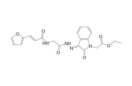 ethyl {(3E)-3-[({[(2E)-3-(2-furyl)-2-propenoyl]amino}acetyl)hydrazono]-2-oxo-2,3-dihydro-1H-indol-1-yl}acetate