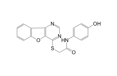 2-([1]benzofuro[3,2-d]pyrimidin-4-ylsulfanyl)-N-(4-hydroxyphenyl)acetamide