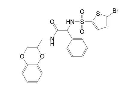 2-{[(5-bromo-2-thienyl)sulfonyl]amino}-N-(2,3-dihydro-1,4-benzodioxin-2-ylmethyl)-2-phenylacetamide