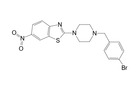 2-[4-(4-bromobenzyl)piperazino]-6-nitro-1,3-benzothiazole