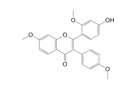 4H-1-Benzopyran-4-one, 2-(4-hydroxy-2-methoxyphenyl)-7-methoxy-3-(4-methoxyphenyl)-