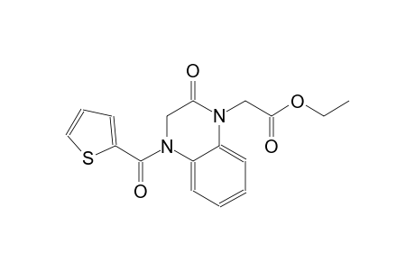1-quinoxalineacetic acid, 1,2,3,4-tetrahydro-2-oxo-4-(2-thienylcarbonyl)-, ethyl ester