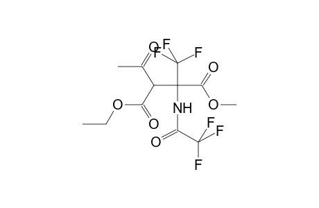 2-TRIFLUOROMETHYL-2-TRIFLUOROACETYLAMINO-3-ACETYLSUCCINIC ACID, METHYLESTER (ISOMER MIXTURE)