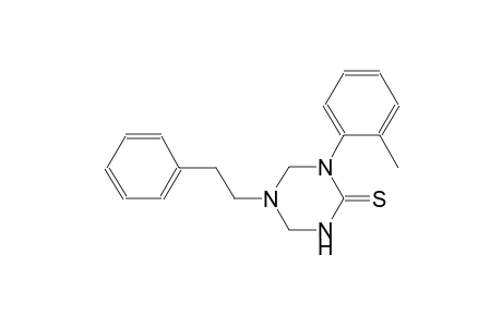 1-(2-methylphenyl)-5-(2-phenylethyl)tetrahydro-1,3,5-triazine-2(1H)-thione