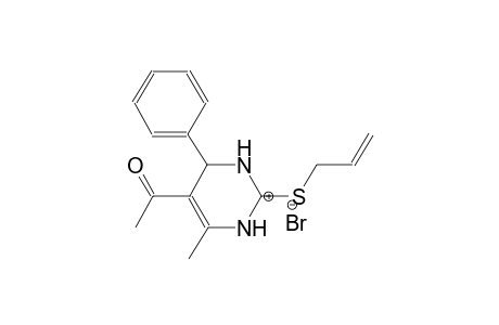 4-acetyl-3-methyl-5-phenyl-1-(prop-2-en-1-ylsulfanyl)cyclohex-3-en-1-ylium bromide