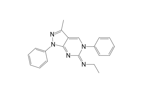 6-[ethylimino]-3-methyl-1,5-diphenyl-5,6-dihydro-1H-pyrazolo[3,4-d]pyrimidine