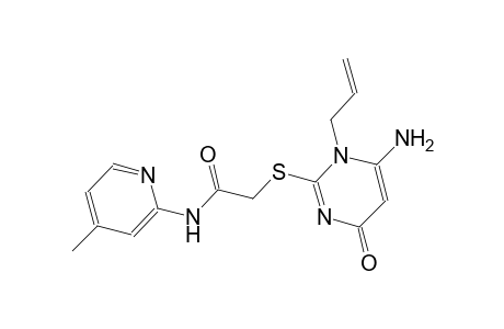 2-[(1-allyl-6-amino-4-oxo-1,4-dihydro-2-pyrimidinyl)sulfanyl]-N-(4-methyl-2-pyridinyl)acetamide
