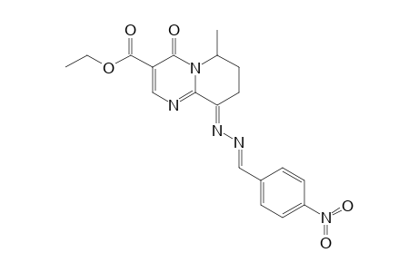 ETHYL-9-(4-NITRO-BENZYLIDENEHYDRAZONZO)-6-METHYL-4-OXO-6,7,8,9-TETRAHYDRO-4H-PYRIDO-[1,2-A]-PYRIMIDINE-3-CARBOXYLATE